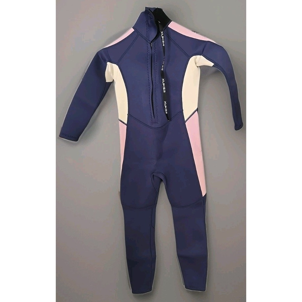 Kids Wetsuit for Boys Girls Toddler 2mm Front Zip Full Body Diving Sz 10 Blue‎
